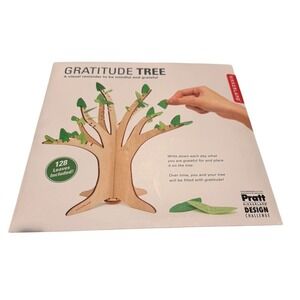 Kikkerland Gratitude Tree Desk Decor Kit 72‎ Leaves Mindfulness Gift New